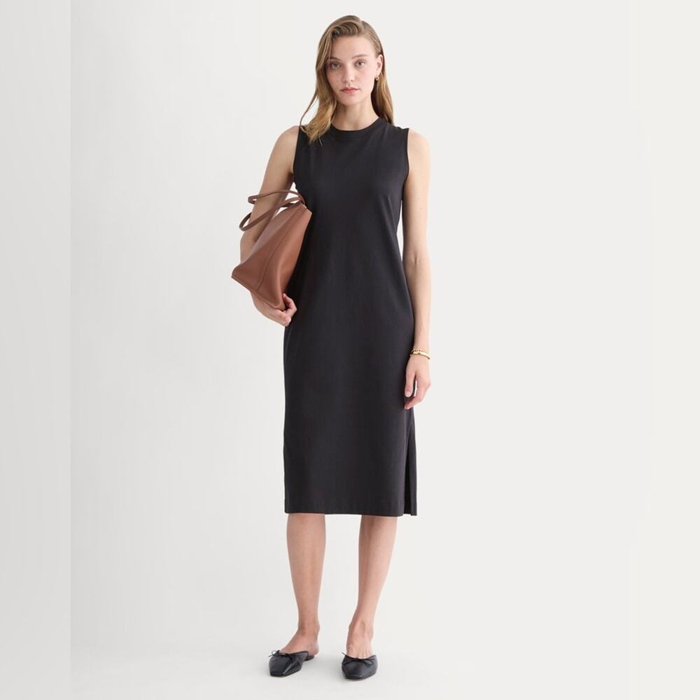 Everlane Black Sleeveless Midi Tank Dress - Picture 2 of 10